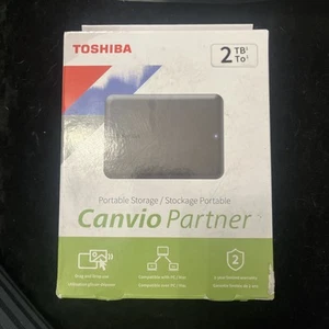 Toshiba Canvio Partner 2TB Portable 2.5’’ External Hard Drive, USB 3.2, - Picture 1 of 2