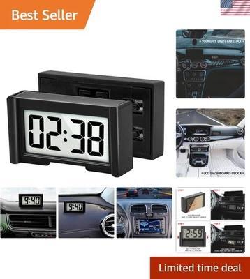 Versatile Battery-Powered Car Dashboard Clock - Lightweight with Timer Feature - Image 1 of 4