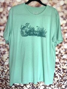 Gently Used REI Slow Loris Men’s T-Shirt With Cool Guitar Art Size XL - Picture 1 of 4