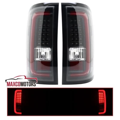 Black Tail Lights Fits 2014-2018 GMC Sierra 1500 2500 3500 Red LED Bar Lamps L+R Foto 1 de 4