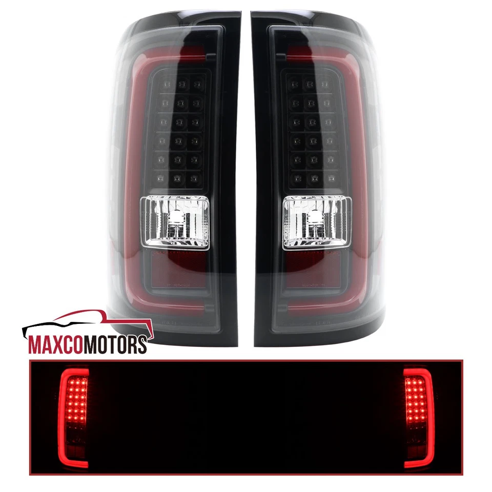 Black Tail Lights Fits 2014-2018 GMC Sierra 1500 2500 3500 Red LED Bar Lamps L+R - Изображение 1 из 4