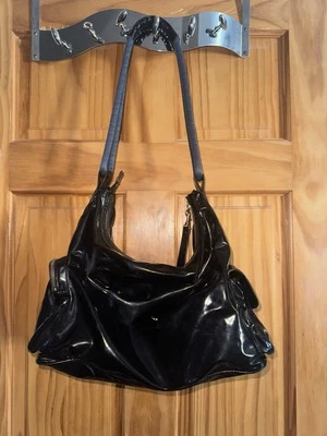 Stella McCartney M L Black  Patent leather tote shoulder bag — 第 1/4 张图片
