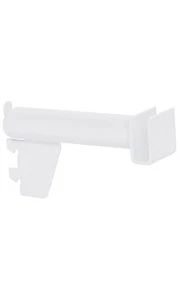SSWBasics Boutique White Pipe 3 inch L-Shaped Hangrail Bracket - Picture 1 of 1