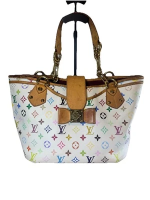 Louis Vuitton Murakami 33 Color Coated Canvas LV Annie Shoulder Bag MM Auth Vtg - Image 1 of 4