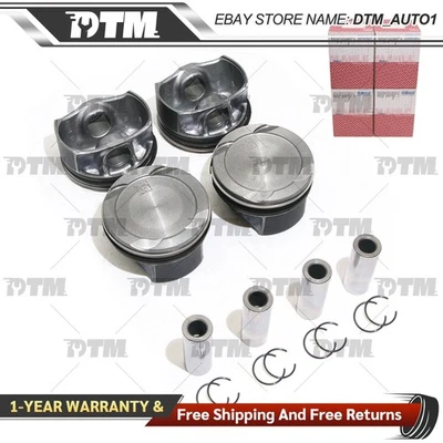 4x Pistons & Rings Set Φ82mm STD For Volvo S60 V90 XC40 XC60 B4204T 2.0 T4 T5 L4 - Image 1 of 4