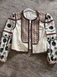 Veronica beard, Linen Embroidered Jacket, Size Small - Picture 1 of 7