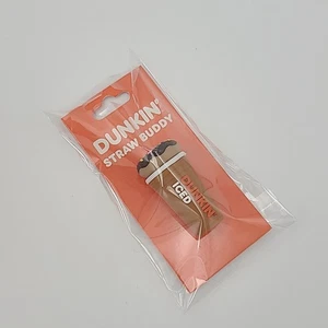 2025 Holiday Dunkin' Donuts Eiskaffeetasse & Donut Strohhalm Buddy Topper Weihnachten - Bild 1 von 2