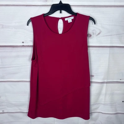 Blusa túnica sin mangas Liz Claiborne Top para mujer XL roja sin mangas cuello redondo Foto 1 de 4