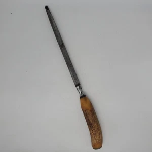 Vintage Geweih Knochen Griff Stahl Messerschärfer unbeschriftet guter Zustand  - Bild 1 von 4