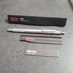 Rotring 600 Mechanical Lead Holder 2.0mm Silver Barrel Discontinued Germany - Picture 1 of 11