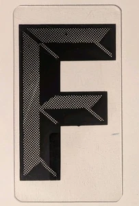 Kunststoff Plexiglas 10" hoch Festzelt Schild Ersatz Buchstabe F - Bild 1 von 3