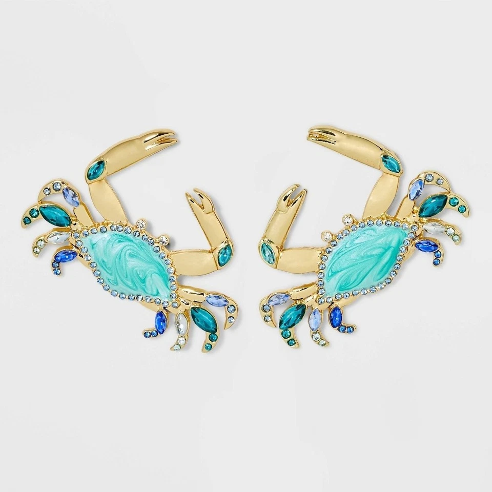 Pendientes de pesca Sugarfix Baublebar Sea Life azul en un apuro nuevos con etiquetas Foto 1 de 3