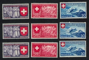Schweizerische Landesausstellung Zürich 1. Serie 9v 1939 postfrisch Sc#247-255 - Bild 1 von 1