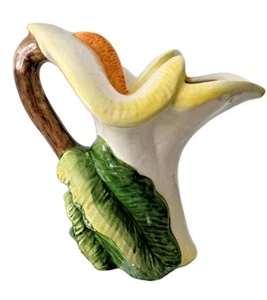 CALLA LILY Krug. RAR . Unikat . Italienisch . Porzellan . Gestempelt . Vintage Dez - Bild 1 von 14
