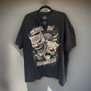 BIG & TALL “BIG DADDY EXCLUSIVE DESIGN” Black Graphic TShirt 2XL Distressed WTF - Bild 1 von 11