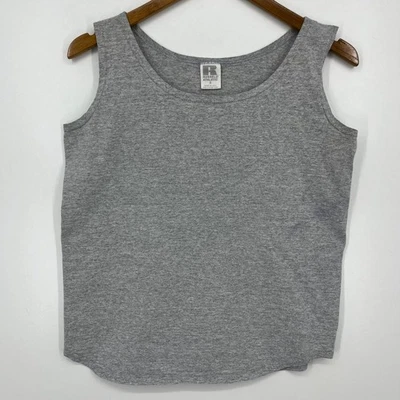 Camiseta sin mangas Russell Athletic para hombre talla S gris vintage hecha en EE. UU. lisa en blanco Foto 1 de 4