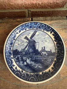 Delft's Blauw Vintage Miniatur 47/8" Sammler Hängeteller #331 handverziert - Bild 1 von 5