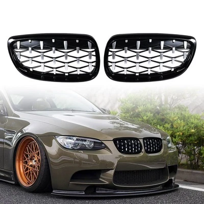 Rejilla delantera diamante negro brillante para BMW E92 E93 M3 328i cupé 2007-2010 Foto 1 de 4