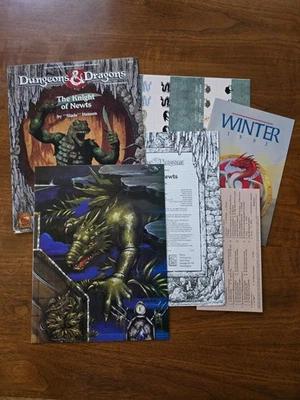 The Knights of Newts w/ Map & Standups 100% - Dungeons and Dragons TSR 9434 - Image 1 of 4