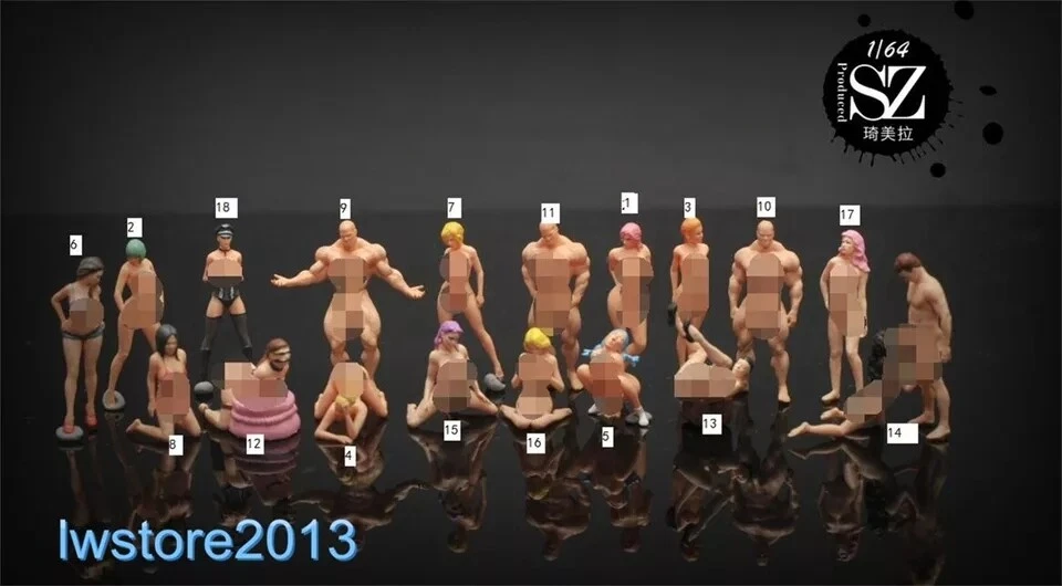 Sexy Miniatures Figures Girl Man Lovers Scene Props Model For Cars Vehicles Toys - Image 1 of 1