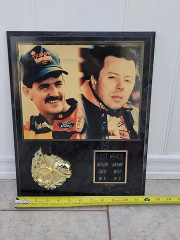 Davey Allison /Alan Kulwicki Wooden Memorial Plaque 1993 Cover