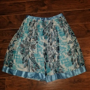 Valerie Stevens Women's 100% Silk Skirt Blue Size 12 - Picture 1 of 7