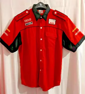 Audi Vintage World Rally Car WRC Mechanics Pit Crew Shirt BBS Recaro Men's XL - Picture 1 of 13