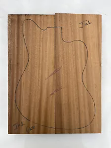 AFRICAN WALNUT two-piece JazzM guitar body set 532 x 420 x 50mm JM1 - Picture 1 of 5