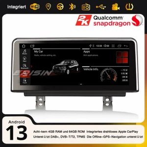 Radio Coche 10,25" Android 14 Navegación BMW Serie 3 F30 F31 F34 Serie 4 F32 F33 F36 F80 F82 DSP - Imagen 1 de 24
