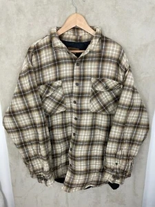 Herren Faded Glory Flanell Shacket Hemd Gr. 2XL XXL Kariert Gefüttert Langarm - Bild 1 von 5