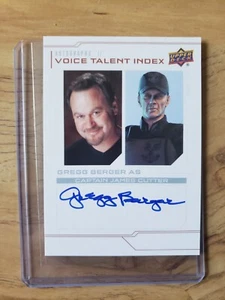 Colección Halo Legacy de cubierta superior. Voice Talent Index Auto Gregg Berger. Cortador - Imagen 1 de 2