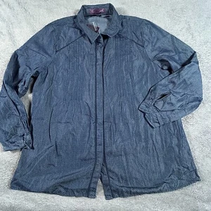 Gloria Vanderbilt Women's Large Blue Long Sleeve Button-Down Shirt - Night Wash - Picture 1 of 11