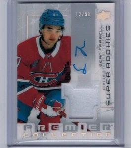 Parche automático Sean Farrell Super Rookies Premier Upper Deck 2023-24 RC #'ed 12/99 - Imagen 1 de 1