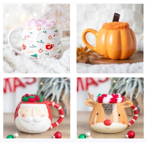 Mug and Fluffy Socks Set Christmas Halloween Gift Hot Chocolate Coffee - Picture 1 of 29