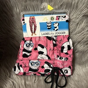 Kurz angegeben Pyjama Jogginghose Damen Größe L Rosa Panda Bär Pyjama - Bild 1 von 6