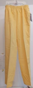 Vtg Alia Tan & Jay Yellow Polyester Elastic Waist Pants Sz 14 L4817 - Picture 1 of 13