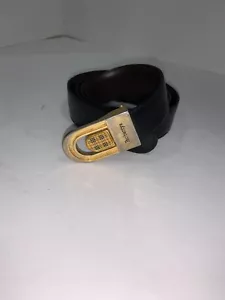 Burberry Vintage Black Belt With Nova Check Buckle  - Picture 1 of 5