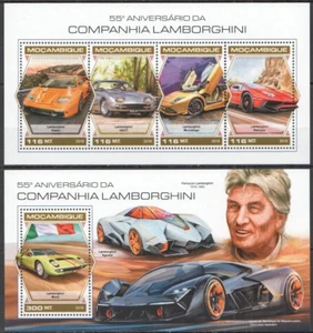 Lamborghini - Italian Producer - Mi. 9689-2+Bl1378 - Mozambique 2018 MNH** G115 - Picture 1 of 1