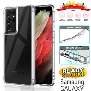 For Samsung Galaxy S22 S21 S24 S23 Case, Slim Silicone Clear Gel Phone Cover - Picture 1 of 6