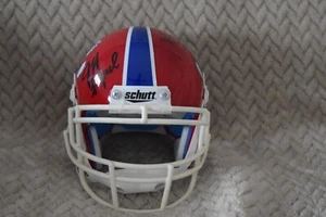 MINI CASCO JEFF TEDFORD, JAKE HAENER FRESNO STATE BULLDOG FIRMATO SCHUTT CON COA - Foto 1 di 7
