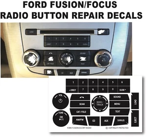 09-13 CALCOMANÍAS DE REPARACIÓN BOTÓN ESTÉREO FORD FUSION FOCUS RADIO - Imagen 1 de 1