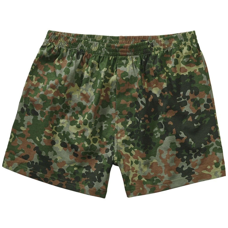 Brandit Boxers Hommes Armée Sous-Vêtements Militaire Américain Flecktarn Camo - Photo 1/1