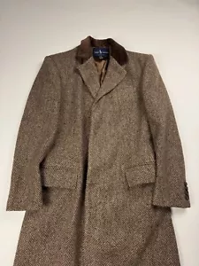 Abrigo de lana vintage Polo Ralph Lauren espiga tweed para mujer talla 6 marrón EE. UU. De colección - Imagen 1 de 15