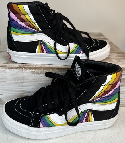 Scarpe VANS Sk8 Hi Refract Uomo 4 Donna 5.5 Multi Arcobaleno High Top