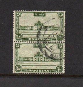 PAKISTAN 3a GREEN - KARACHI AIRPORT - Nice Used Pair - Picture 1 of 2