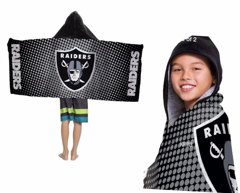 NFL Las Vegas Raiders Youth Hooded Towel 22"x51" Cover