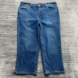 Talbots Denim Jeans Size 10 Womens Straight Crop Stretch Denim - Picture 1 of 10