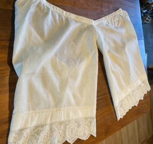 Antique 1900’s Split Leg Bloomers Cotton w/lace Small (C) - Picture 1 of 12