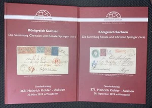 Heinrich Köhler Auktion 368 + 371 Königreich Sachsen (2 Kataloge) Ergebnisliste - Bild 1 von 4