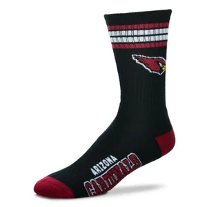 Men's Arizona Cardinals For Bare Feet 4-Stripe Deuce Team Color Socks Large (D) - Bild 1 von 5